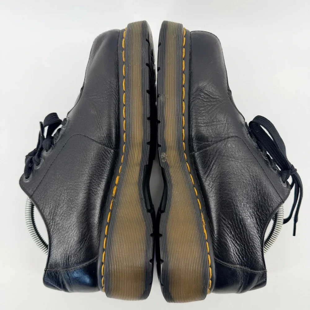 Dr. Martens Platform Square Toe Oxford Black Leather Shoes Unisex Men 8‎ Women 9